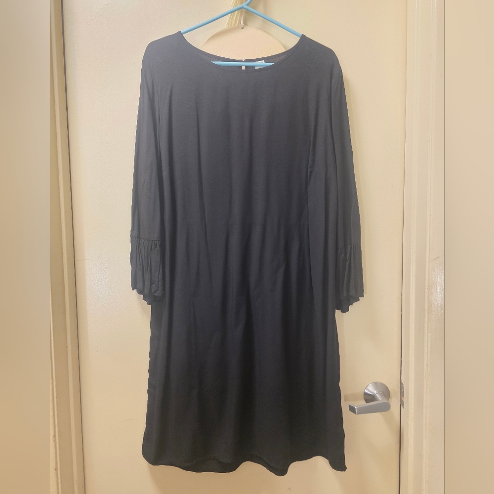 Elegant Black Women's Midi Dress